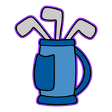 Golf Bag Cookie Cutter & Stamp – Dad’s Golf Club Cookie