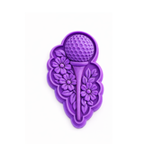 Floral Tee Time Golf Cookie Cutter & Stamp – Mother’s Day Golf Ball & Tee Design