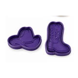 Western Cowboy Hat Cookie Cutter & Stamp – Rodeo Theme Fondant & Sugar Cookie Tool