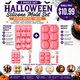 Halloween Poison Bottle & Brain Silicone Mold Set – 2 Piece