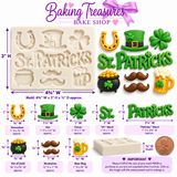 St. Patrick's Day Lucky Charms Silicone Mold – Shamrock, Horseshoe, Leprechaun Hat & More