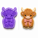 Sweet Hazel Highland Cow Cookie Cutter & Embosser Stamp Set