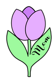 Tulip Mom Cookie Cutter & Stamp