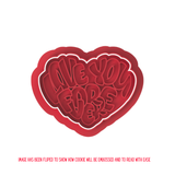 Valentines Love you Forever Cookie Cutter with Stamp Option