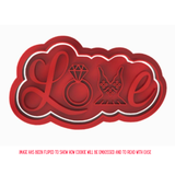 Love, Bride, Dress, Ring, Cookie Cutters with Stamp Size Option