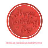 Happy Valentines day with heart Cookie Cutters with Stamp Size Option
