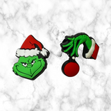 Christmas Grouch inspired Shoe charms