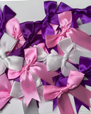 Red and Violet ,White Bows 12 ct