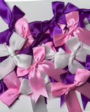 Red and Violet ,White Bows 12 ct