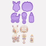 Baby in Bloom Collection – 5 Piece Cookie Cutter & Embosser Set