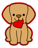 Puppy Love Cookie Cutters with Stamp Size Option