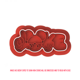 Mouse Love Cookie Cutters with Stamp Size Option