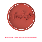 I Love us Cookie Cutters with Stamp Size Option