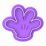 Mickey Mouse-shaped cookie cutter or stamp 