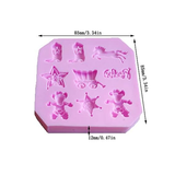 Western Cowboy Rodeo Silicone Mold – 9-Cavity Boots, Horse, Wagon & Sheriff Mold
