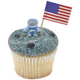 American Flag  Pics Cupcake Decoration