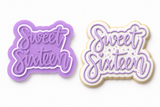 Sweet Sixteen Script Cookie Cutter & Embosser Stamp Set