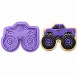 Mini Monster Truck Cookie Cutter & Embosser Stamp Set