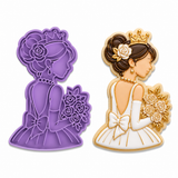 Royal Bouquet Princess Cookie Cutter & Embosser Stamp Set