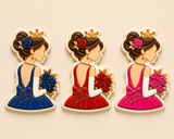 Royal Bouquet Princess Cookie Cutter & Embosser Stamp Set