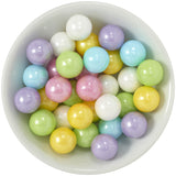 Pastel Rainbow Candy Pearls – Pressed Dextrose Edible Cake Decorations – 2 oz.
