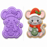 Christmas Mouse with Ornament Cookie Cutter & Embosser Two-Piece Set