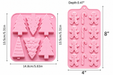 Christmas tree gingerbread man and candy cane silicone molds for holiday candy, chocolate, cake pops, fondant and baking crafts