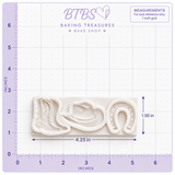 Western Cowboy Boots, Hat & Horseshoe Silicone Mold
