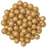 Metallic Gold Candy Pearls – Pressed Dextrose Edible Cake Decorations – 2 oz.