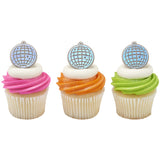 Disco Ball Cupcake Rings, 12ct