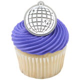 Disco Ball Cupcake Rings, 12ct