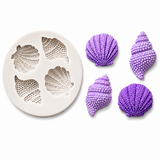Knitted mitten silicone mold with detailed knit texture and decorative cuff on white background.