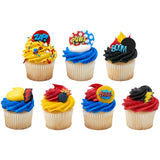 Superheroes Royal Icing Decoration 12CT