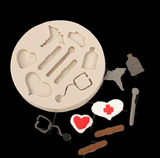 Medical & Nurse Appreciation Silicone Mold – Stethoscope, Bandages, Hearts & Medical Supplies