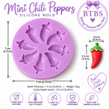 Mini Chili Peppers Silicone Mold – 8 Cavity