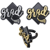 Grad Foil Cupcake Rings
