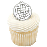 Disco Ball Cupcake Rings, 12ct