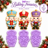 Nutcracker Sweethearts Gifts & Garland Cookie Cutter & Embosser Stamp Set – 3 Piece Set