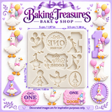 One Silly Goose First Birthday Silicone Mold – Goose, Number One & Birthday Decorations
