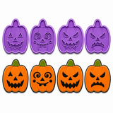 Pumpkin Faces Cookie Cutter & 4 Embosser Set