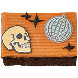 Metallic Skull Cupcake Rings 12 Count