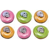Metallic Skull Cupcake Rings 12 Count