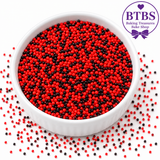 Red & Black Nonpareils Sprinkle Blend 2oz