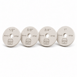 Rolling pin spacer guides in multiple sizes