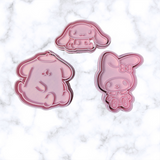 Cute Kitty and  friends Cookie Cutter and stamp