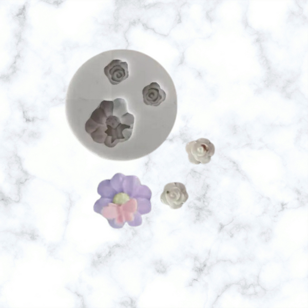Rose and Pansy Silicone Mold 3 Cavity