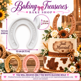 Six decorated St. Patrick's Day sugar cookies featuring Irish-inspired horseshoe, rainbow, beer mug, leprechaun shoe, pot of gold, and top hat designs.