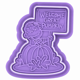 Welcome Great Pumpkin Inspired Cookie Cutter & Embosser Stamp Set