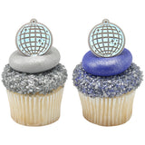 Disco Ball Cupcake Rings, 12ct