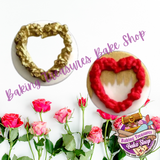 ROSE AND FLORAL HEART FRAME MOLD